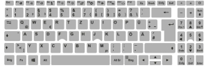 Tastaturaufkleber Deutsch für Acer Aspire 5-Modelle in Silber